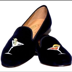 STUBBS & WOOTTON -Martini Slippers Flats  in Black